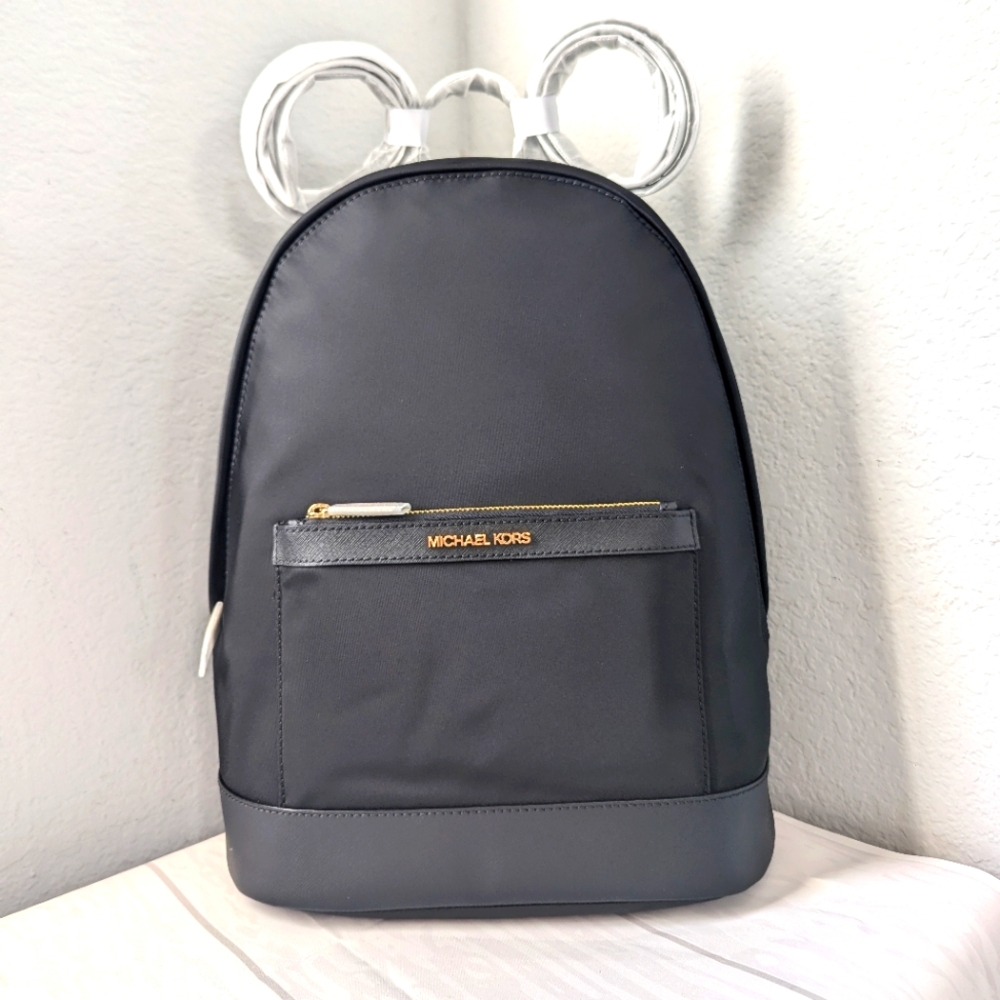 NWT Michael Kors Morgan Medium Nylon Backpack In Black